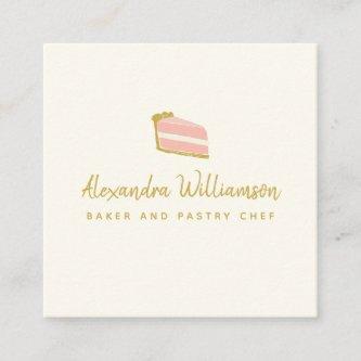 Minimalist Baker Hand Drawn Cake Personalized Square