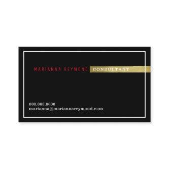 minimalist basic, consultant personality black