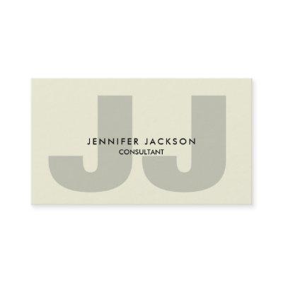 Minimalist Beige Monogram Trendy Modern