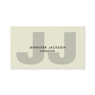 Minimalist Beige Monogram Trendy Modern