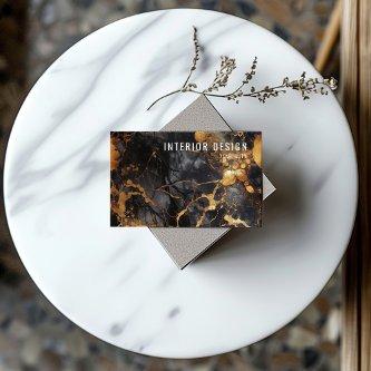 Minimalist Black and Gold Marble
