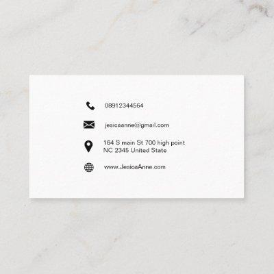 Minimalist Black and white Bussiness card