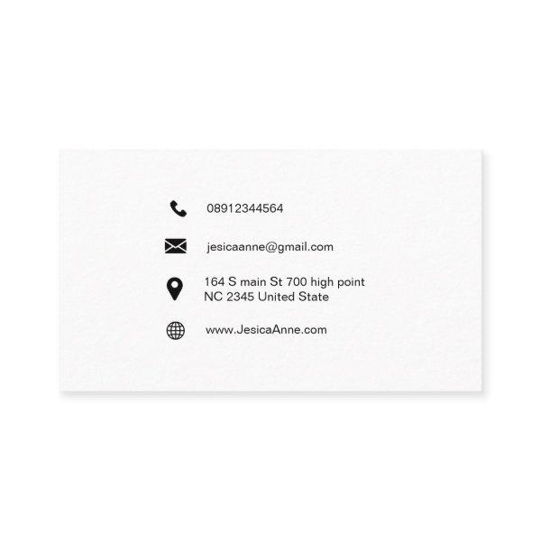 Minimalist Black and white Bussiness card