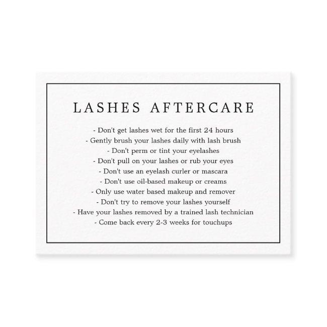 Minimalist Black and White Lash Aftercare Lashes
