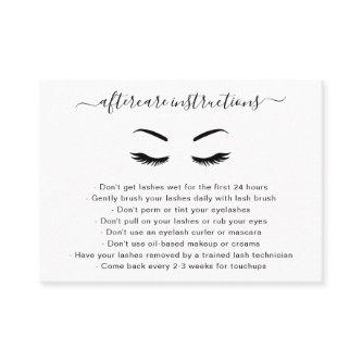 Minimalist Black and White Simple Lashes Aftercare