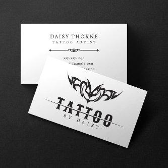 Minimalist Black and White Tattoo Artist Salon