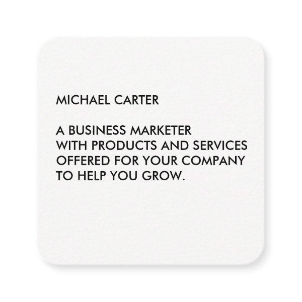 Minimalist Black and White Text Square