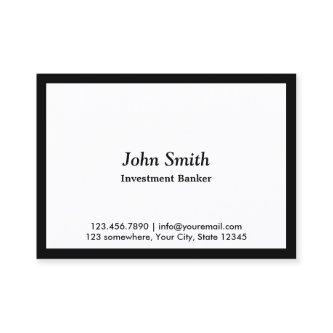 Minimalist Black Border Investment Banker