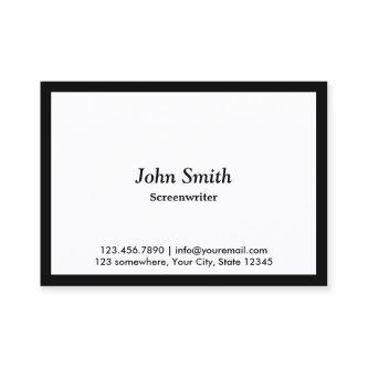 Minimalist Black Border Screenwriter