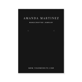 Minimalist Black Earring Display