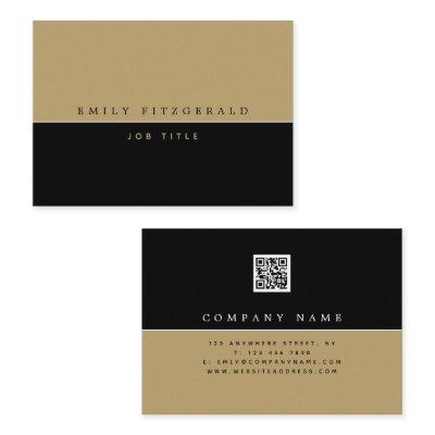 Minimalist Black Gold QR Code