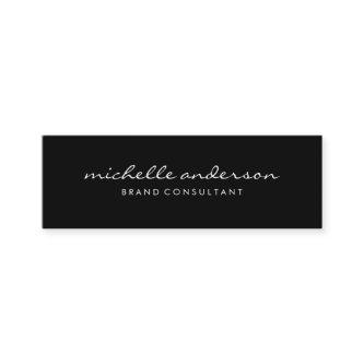 Minimalist Black Gray with Cursive Text Mini