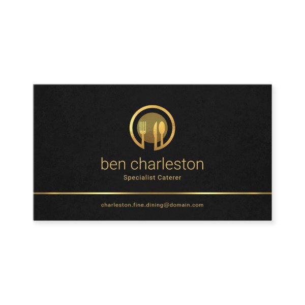 Minimalist Black Grunge Texture Gold Line, Food