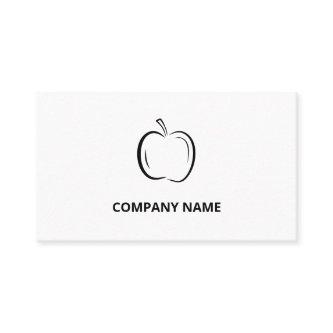 Minimalist Black Wedge-Shaped Line Art Apple