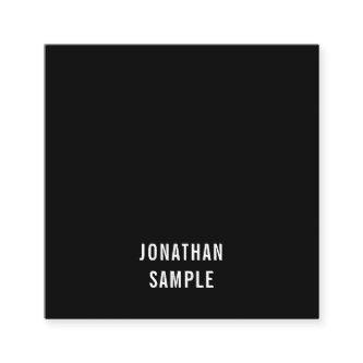 Minimalist Black White Modern Elegant Simple Plain Square