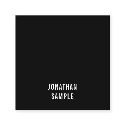 Minimalist Black White Modern Elegant Simple Plain Square