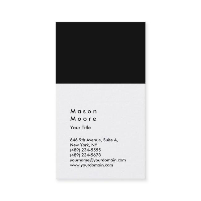 Minimalist Black White Plain Modern Professional
