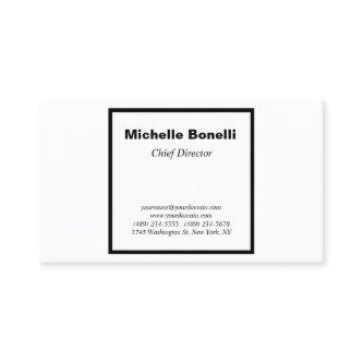 Minimalist Black White Professional Plain