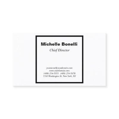 Minimalist Black White Professional Plain