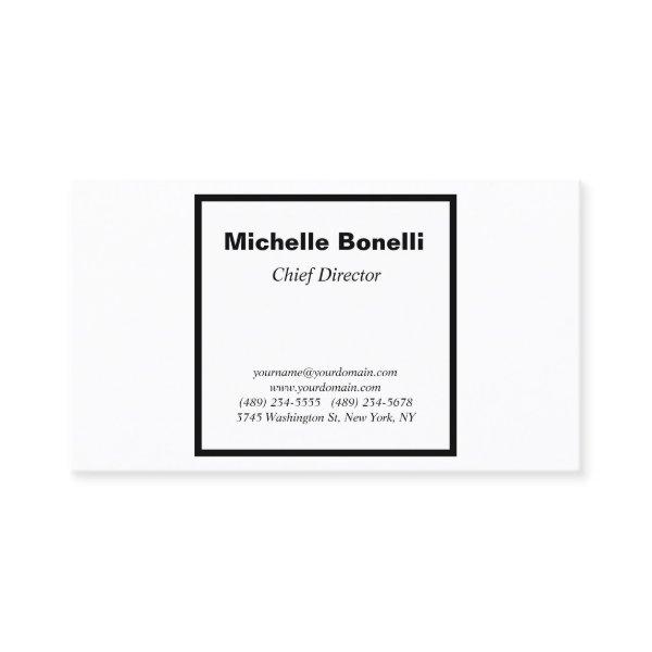 Minimalist Black White Professional Plain