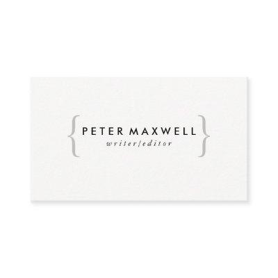 Minimalist Black White with Brackets