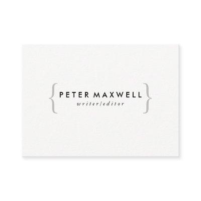 Minimalist Black White with Brackets