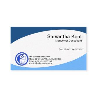 Minimalist Blue Curvatures Management Consultant