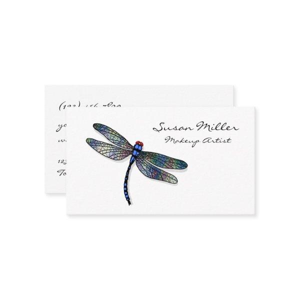 Minimalist Blue Dragonfly