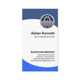 Minimalist Blue Waves Motif Pool Maintenance