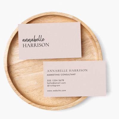 Minimalist Blush Pink | Modern Elegant Script