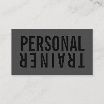 Minimalist bold black and gray personal trainer