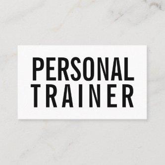 Minimalist bold black and white personal trainer