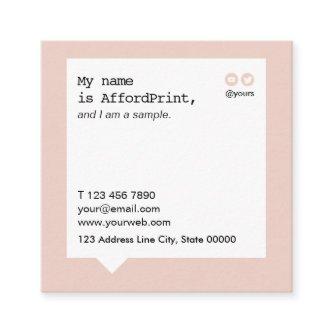 Minimalist Bold Hello Speech Bubble Blush Square