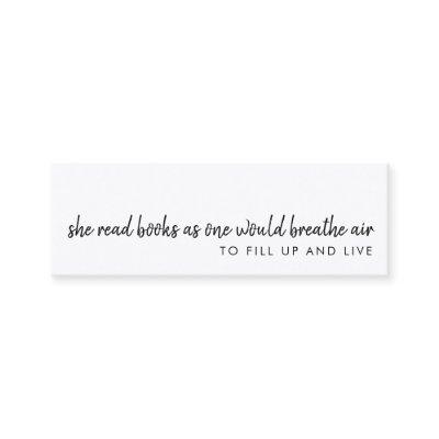 Minimalist Bookmark Modern Promotional Mini Card