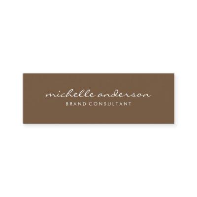 Minimalist Brown with Cursive Text Mini