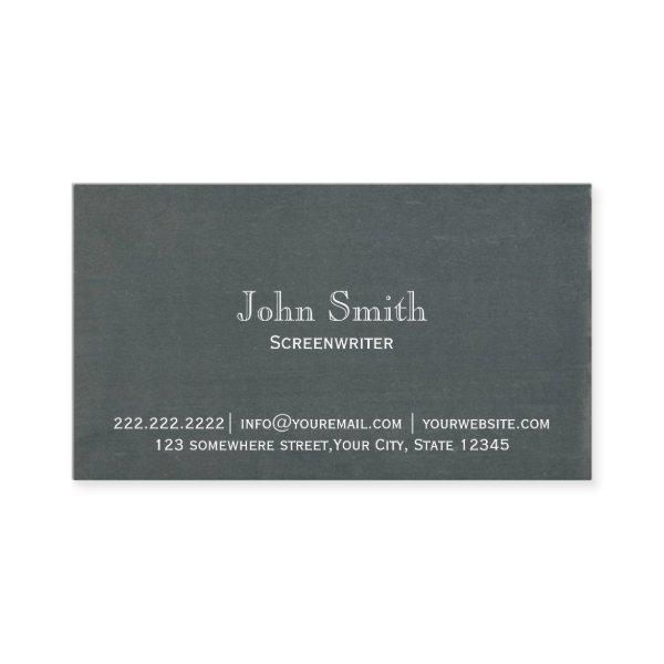 Minimalist Chalkboard Screenwriter