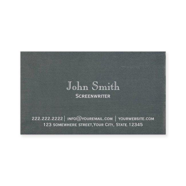 Minimalist Chalkboard Screenwriter