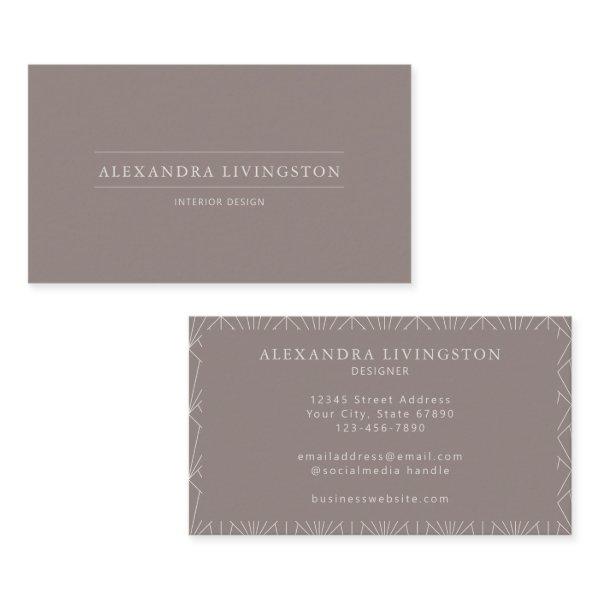 Minimalist Chic Creative Art Deco Taupe Brown