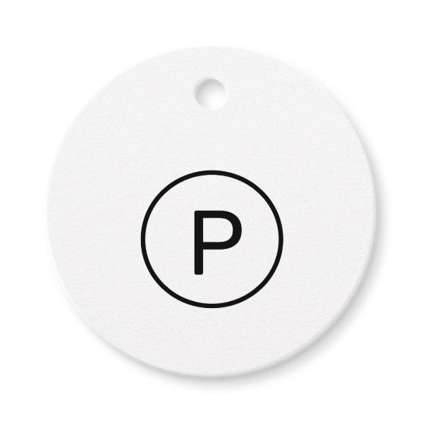 minimalist circle custom business name simple gift favor tags