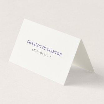 Minimalist Classical Professional Blue Cream