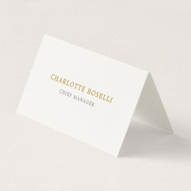 Minimalist Classical Professional Gold Color