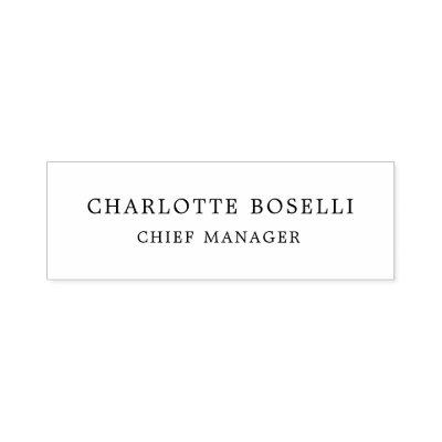 Minimalist Classical Professional Self-inking Stamp