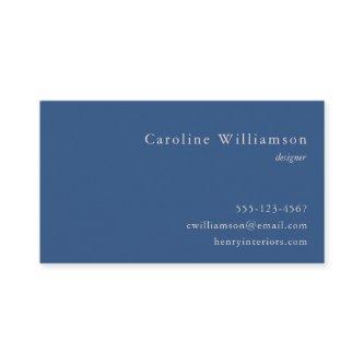 Minimalist Cobalt Blue Elegant Professional