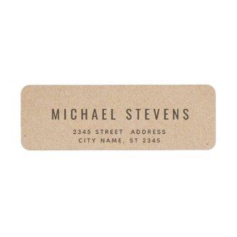 Minimalist contemporary simple cardboard label