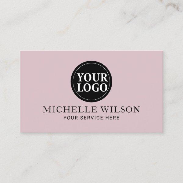 Minimalist Custom Logo Elegant Blush Pink