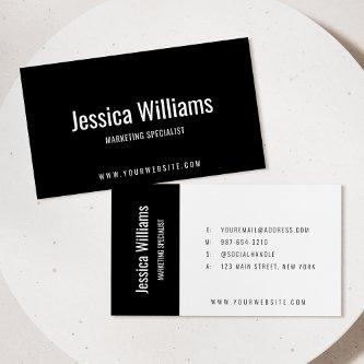 Minimalist Customizable Professional Black