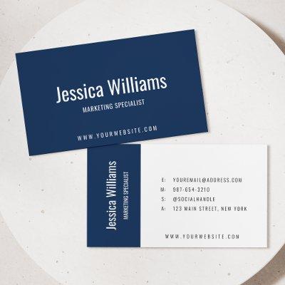 Minimalist Customizable Professional Blue