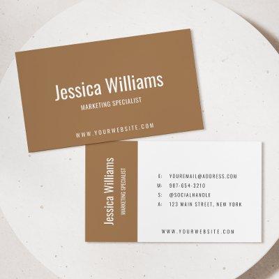 Minimalist Customizable Professional Brown