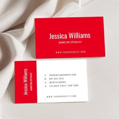 Minimalist Customizable Professional Red