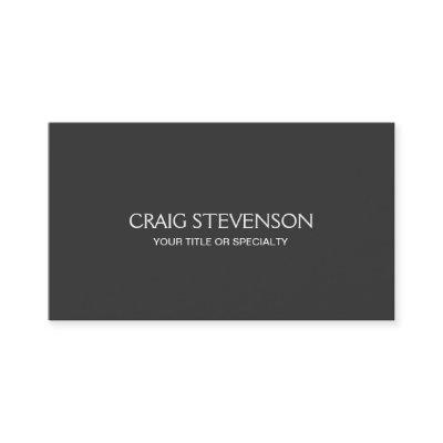 Minimalist Dark Grey Professional
